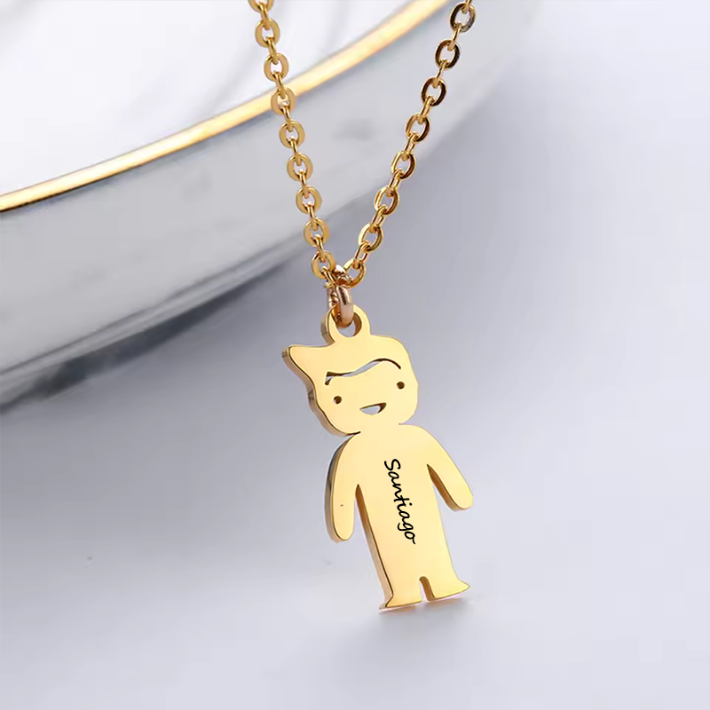 カスタムステンレススチール製ファミリーペンダントネックレス、 - Birth Flower Necklace のレビューと価格